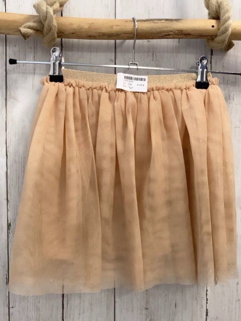   Rock Gr. 122  golden Tüll mit Glitzerpunkten 