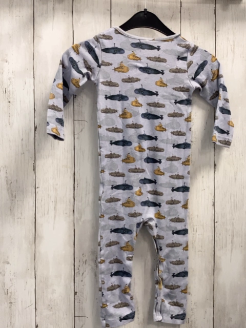 Name it  Schlafanzug  Gr. 80  hellgrau bunte U-Boote 