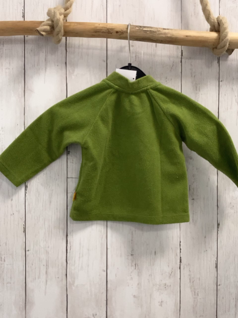 Steiff Pullover  Gr. 68  grün Fleece Plüscbärenkopf 