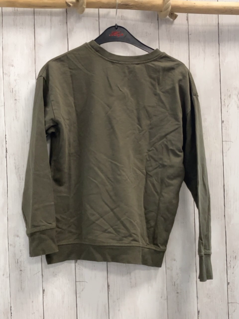 H&M Pullover Gr. 146  oliv weiße Schrift