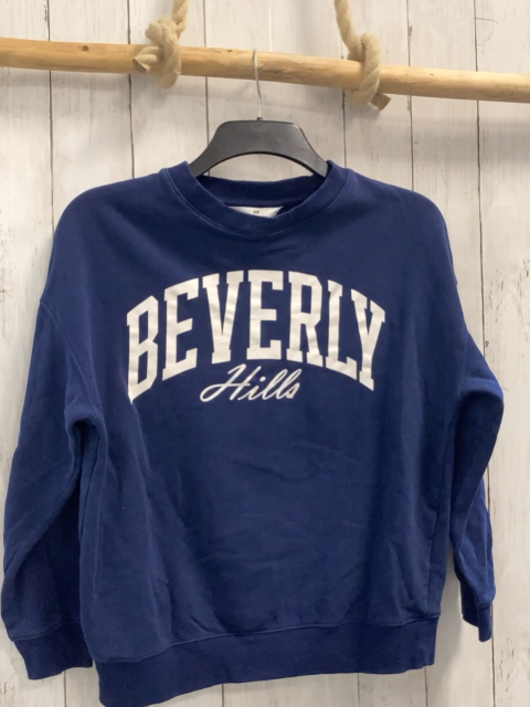 H&M Pullover Gr. 158  blau weiße Schrift