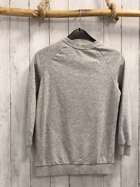 H&M  Long-Pullover  Gr. 140  hellgrau Rehköpfe 