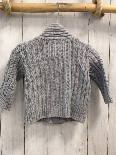 H&M  Strickjacke  Gr. 68  hellgrau Zöpfe Rippen 