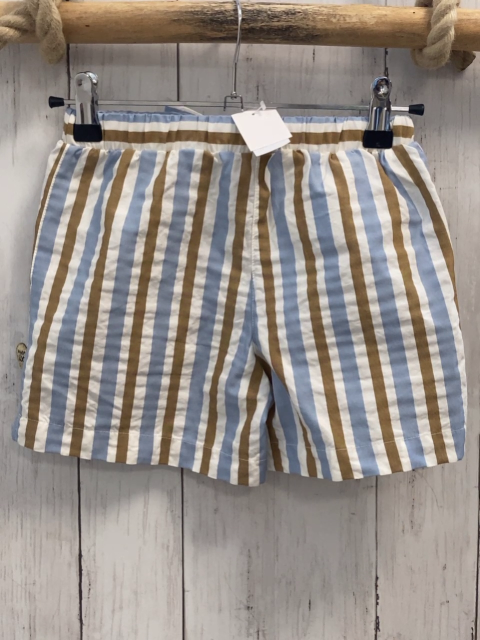 Pomp de Lux  Shorts  Gr. 110  weiß hellblau ocker Streifen Bund verstellbar 
