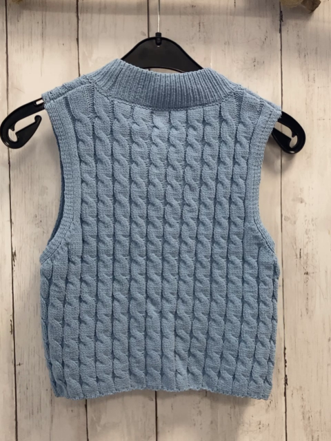zara Pullunder Gr. 152  blau Strick Zöpfe