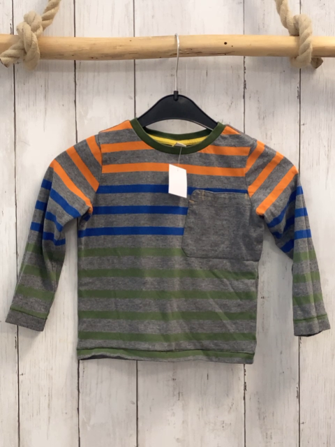 Esprit  Langarmshirt  Gr. 92  grau oliv blau orange Streifen