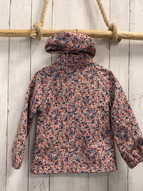name it Softshelljacke Gr. 110  beige blau rost Blumen