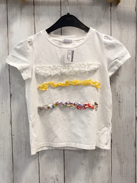 Simonetta  T-Shirt  Gr. 110  weiß bunte Rüschen 