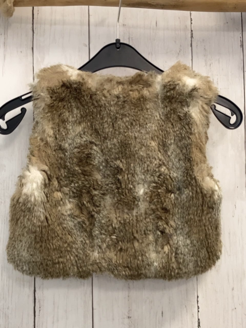 H&M Weste  Gr. 116  hellbraun hellgrau Fell 