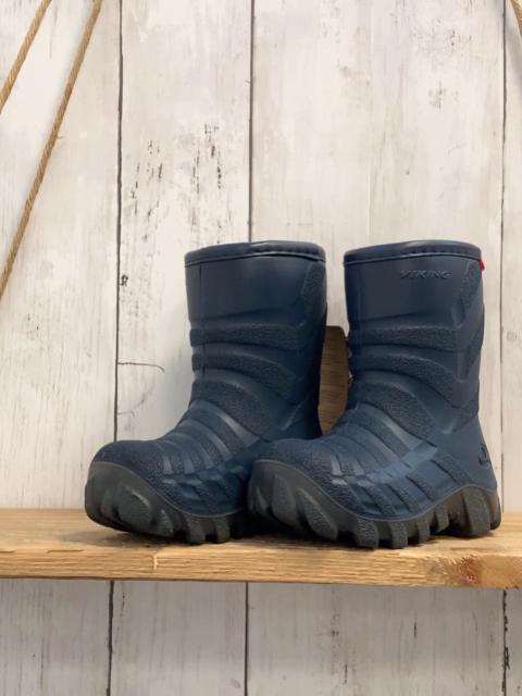 neu Viking  Gummistiefel  Gr. 22  blau Rippen gefüttert 