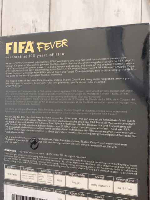 neu 3 DVDs Fifa Fever 100 Jahre 