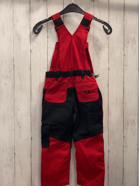 Engelbert Strauß  Latzhose  Gr. 98  rot schwarz 