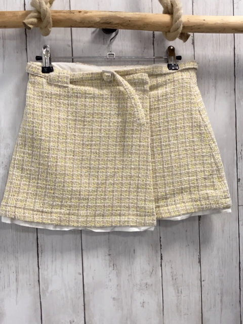 Zara  Rock Gr. 164  weiß beige gelb kariert 