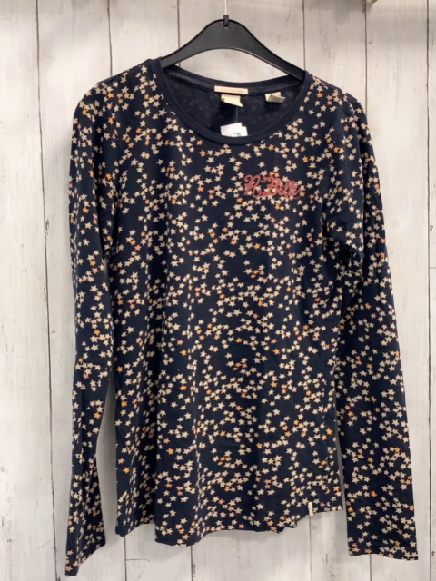 Scotch & Soda  Langarmshirt  Gr. 158  grau beige orange Sterne Schrift 