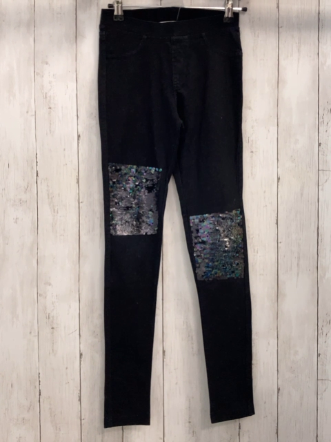 H&M  Jeggings  Gr. 152  schwarz Pailetten am Knie 