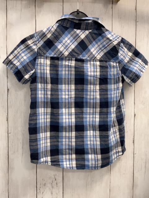  Sommerhemd Gr. 116  blau grau weiß kariert