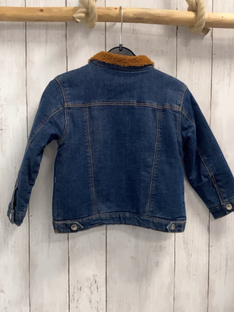 Zara  Jeansjacke  Gr. 98  blau Jeans brauner Teddykragen 