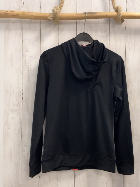   Joggingjacke  Gr. 158/164  schwarz + grau hellgrau meliert Kapuze hellrote Reißverschlüsse 