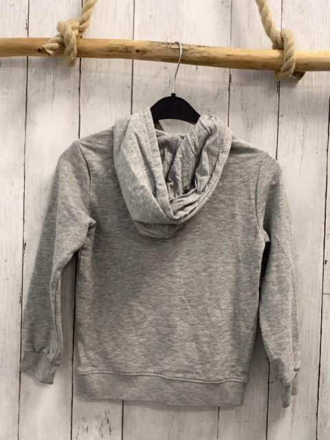 Champion Pullover Gr. 116  grau rot blau Streifen Schrift