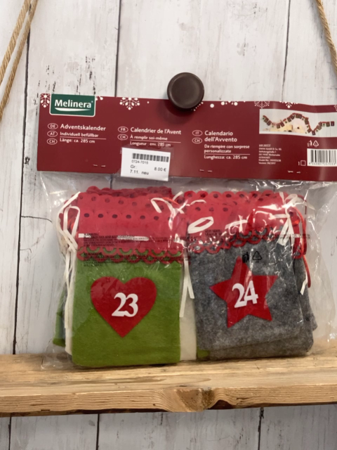 neu Adventskalender Filztaschen zum Selbstbefüllen