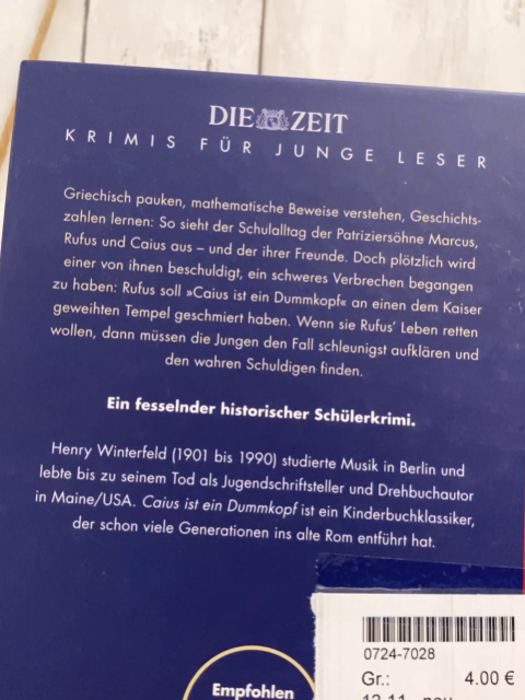 neu  Buch Caius ist ein Dummkopf 