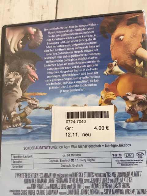 neu  DVD  Ice Age 4 