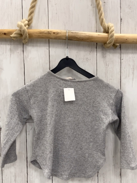 H&M  Pullover  Gr. 92  hellgrau Strick Hasenkopf Herz Schrift 