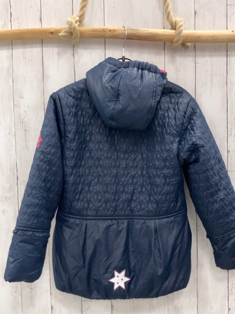 neu Bob der Bär  Jscke  Gr. 140  blau gestickte Sterne weinrotes Fleecefutter Kapuze 