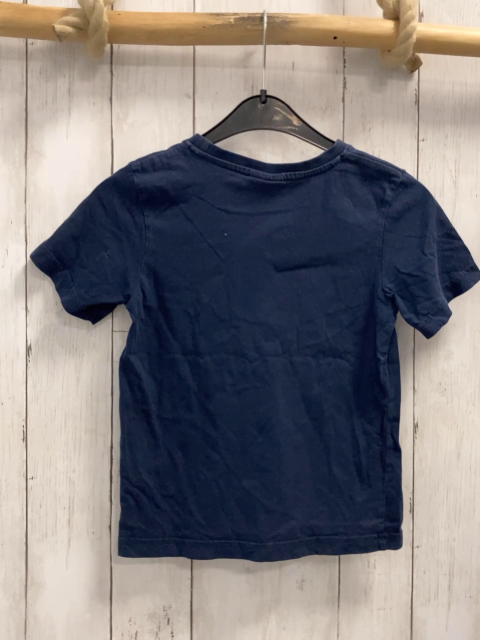   T-Shirt  Gr. 110  blau Fußball Schrift 