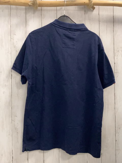 SuperDry  T-Shirt  Gr. XXL blau Polokragen rot weiße Schrift 