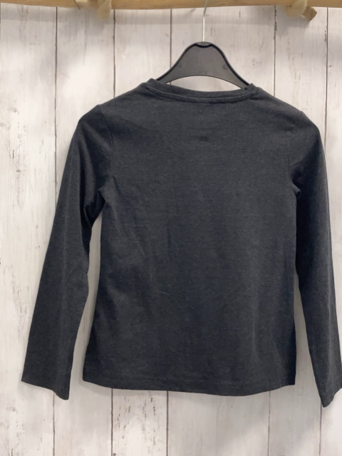   Langarmshirt  Gr. 128  grau Rüschen Perlen
