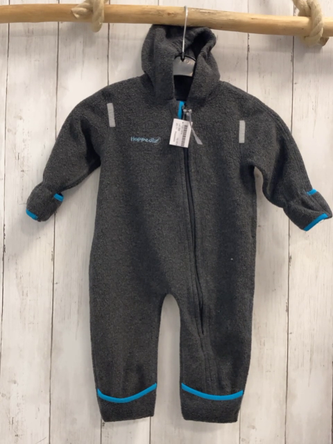 Hoppediz Winteroverall Gr. 68  grau Fleece Kapuze 