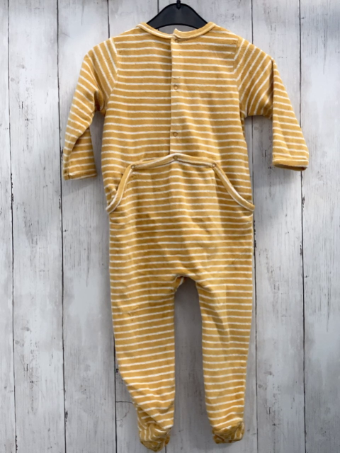 vertbaudet Schlafanzug Gr. 80  gelb weiße Streifen Nicki