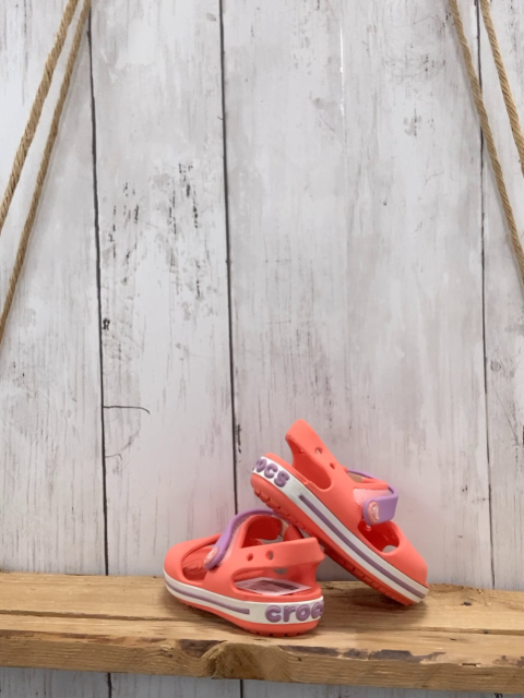 Crocs  Gummisandalen  Gr. 20  orange lavendel Riemen