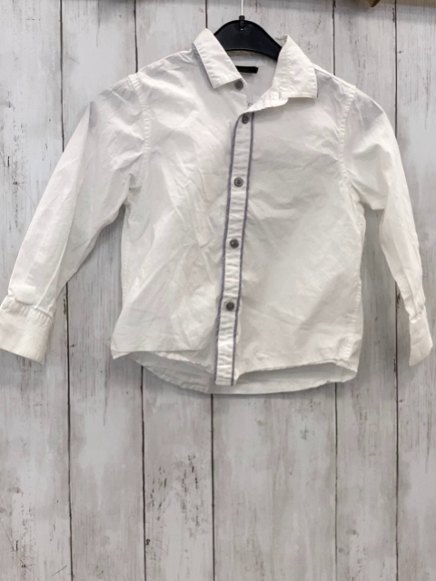 Next  Hemd  Gr. 104  weiß grauer Bund 