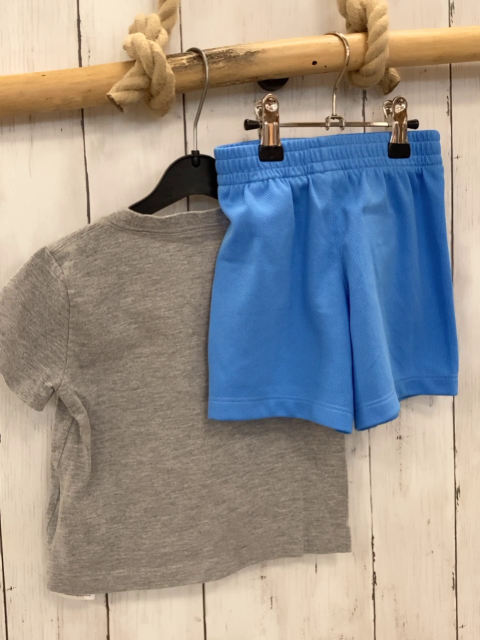 2tlg Converse  T-Shirt + Shorts  Gr. 92  grau buntes Eis Schrift + hellblau 