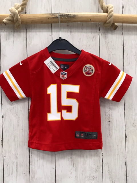 Nike  Sportshirt  Gr. 80  rot + weiß gelbe Streifen NFL