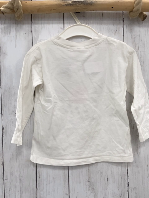 Zara  Langarmshirt  Gr. 80  weiß Tiger Schrift 