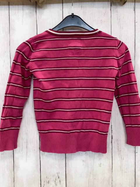 Esprit  Strickjacke  Gr. 104  pink weinrot weiße Streifen 
