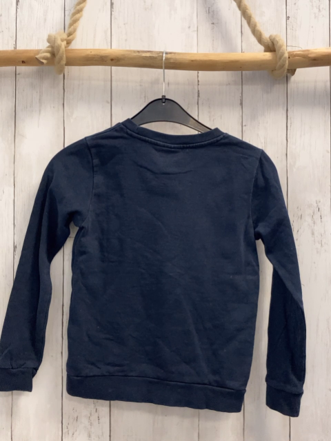 name it Pullover Gr. 134  blau silber Pailettenherz