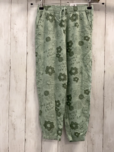 H&M  Hose  Gr. 134  mint kiwi Blumen 