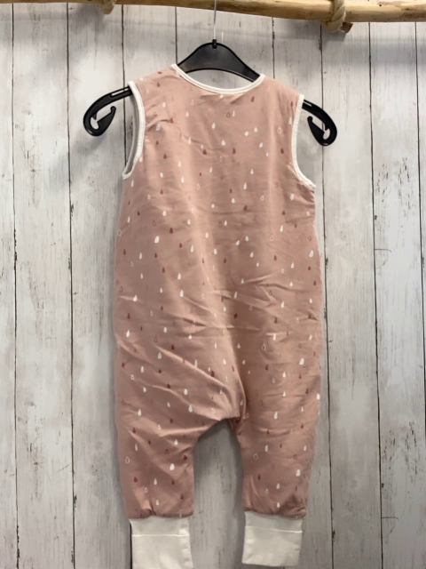 Ehrenkind  Schlafsack Gr. 80cm  altrosa Tropfen weißer Bund mit Bund 