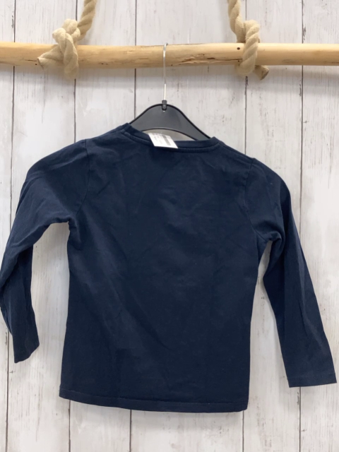 Name It  Langarmshirt  Gr. 104  blau Katzen orange Schrift 