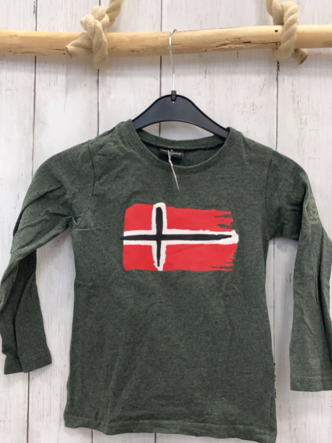 Trollkids  Langarmshirt  Gr. 110  kiwi Flagge 