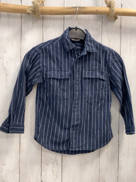 H&M  Hemd  Gr. 116  grau hellgraue Streifen 