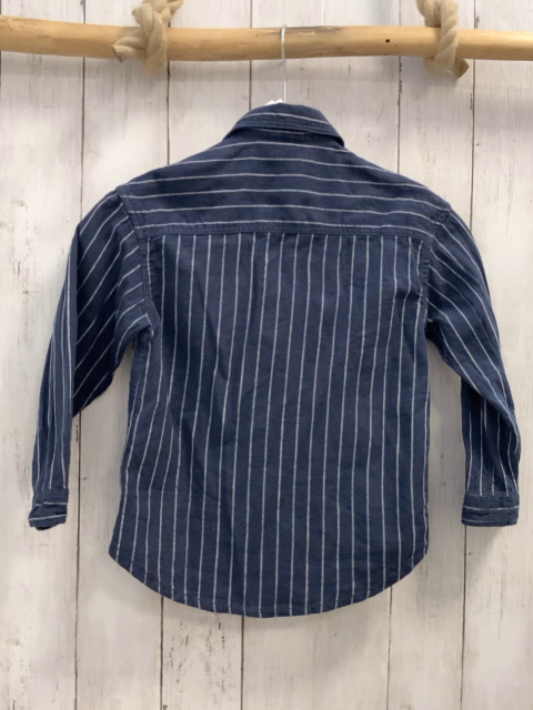 H&M  Hemd  Gr. 116  grau hellgraue Streifen 