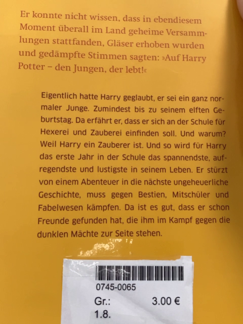  Taschenbuch Harry Potter und der Stein der Weisen