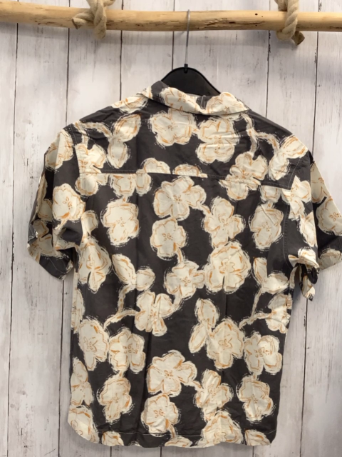 zara Sommerhemd Gr. 140  grau weiß orange Blumen