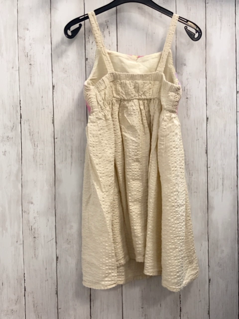 Reserved Kleid Gr. 146  beige Häkelei bunte Blumen 