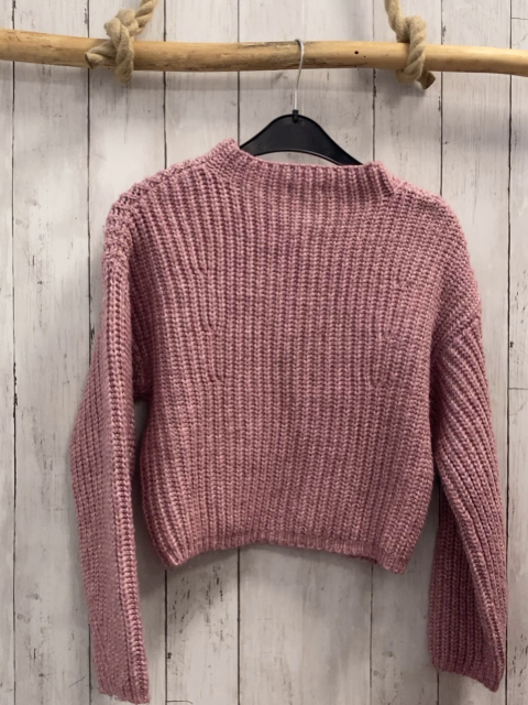 Mango  Pullover  Gr. 152  rosa Rippen Strick 